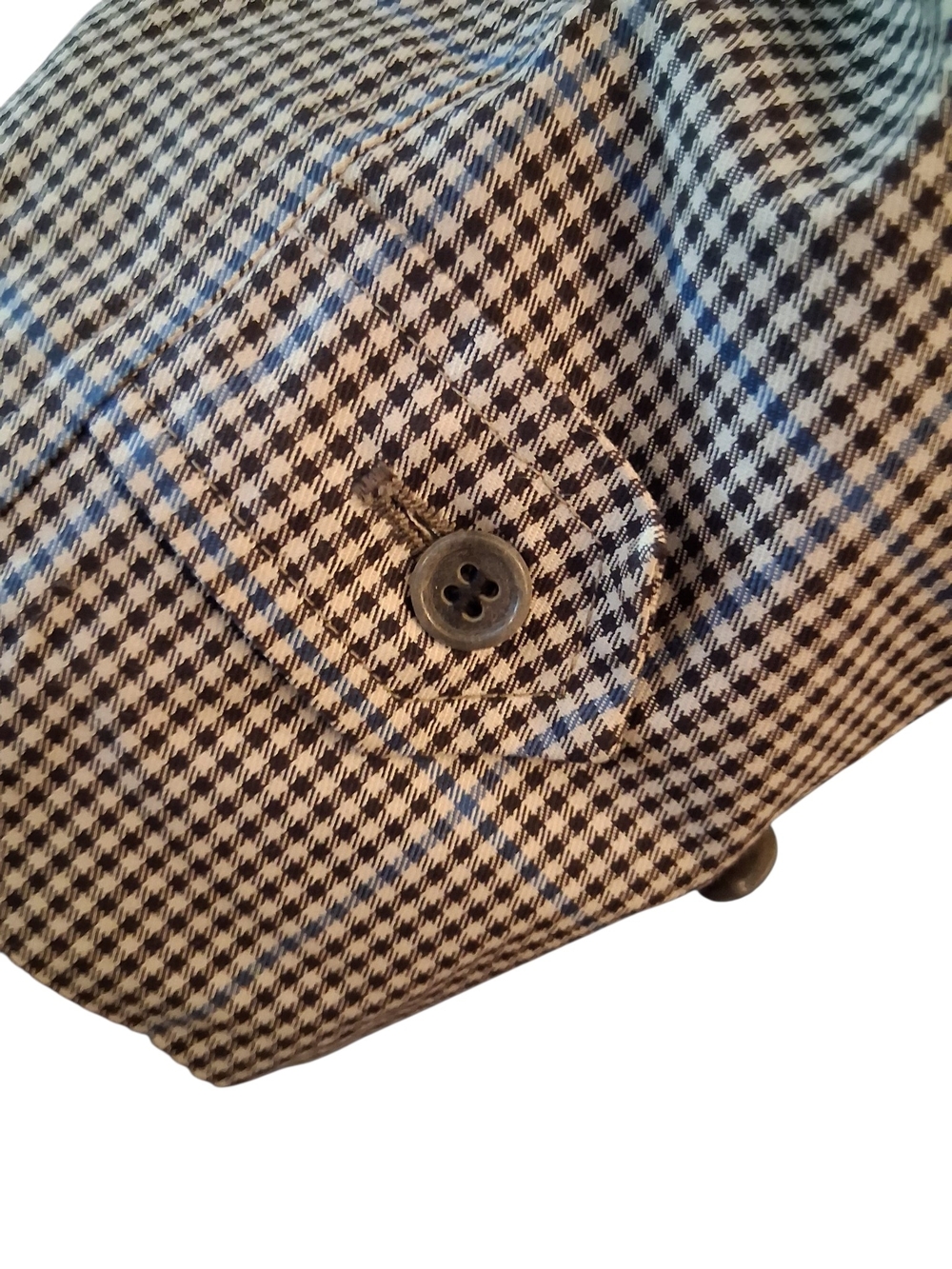 Men's Vintage Houndstooth London Fog Overcoat Size 40 Reg Ivy Academia Preppy - Picture 5 of 8